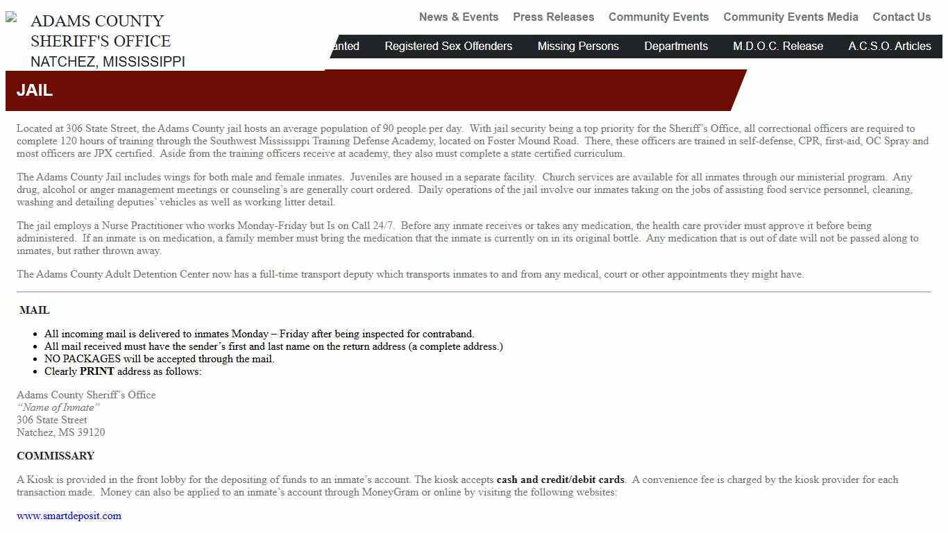 Jail – Adams County Sheriff's Office